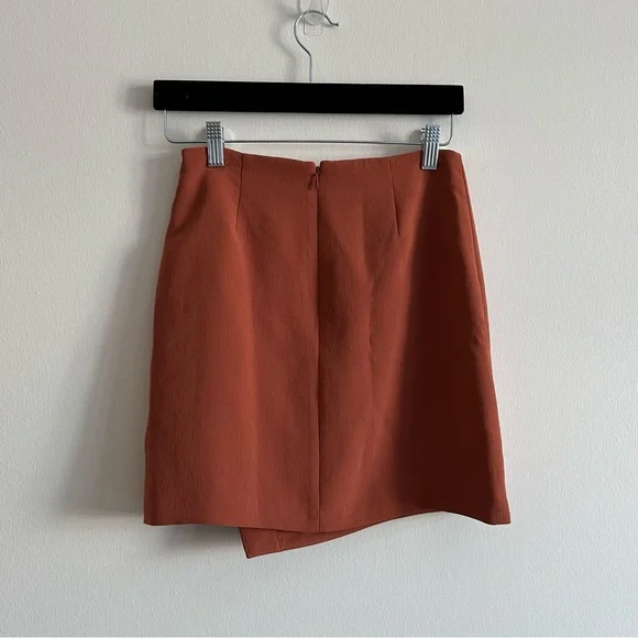 Wilfred Aritzia Wrap Mini Skirt Terracotta | Size 0 NWOT - Picture 4 of 6